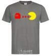 Men's T-Shirt Pacman is chasing dark-grey фото