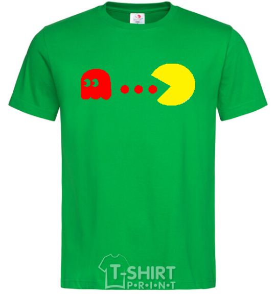 Men's T-Shirt Pacman is chasing kelly-green фото