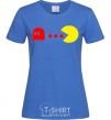 Women's T-shirt Pacman is chasing royal-blue фото