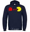 Men`s hoodie Pacman is chasing navy-blue фото