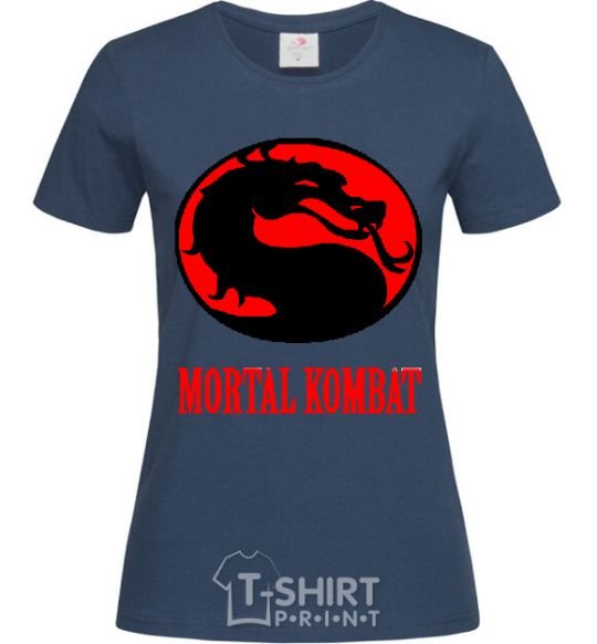 Women's T-shirt MORTAL KOMBAT navy-blue фото