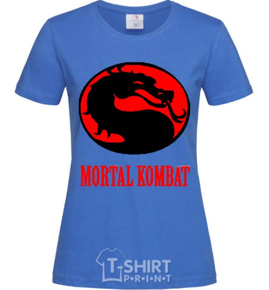Women's T-shirt MORTAL KOMBAT royal-blue фото