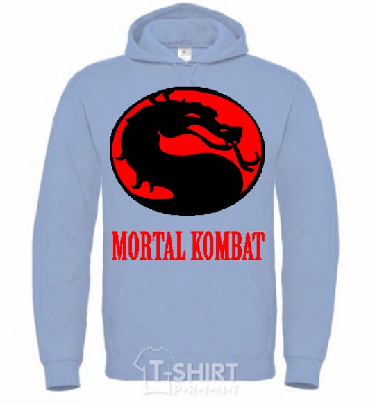 Men`s hoodie MORTAL KOMBAT sky-blue фото
