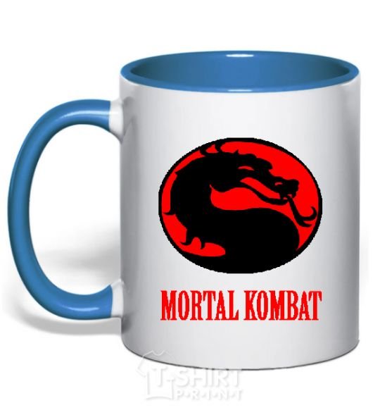 Mug with a colored handle MORTAL KOMBAT royal-blue фото