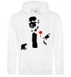 Men`s hoodie GOD FATHER White фото