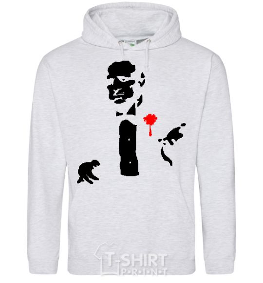 Men`s hoodie GOD FATHER sport-grey фото