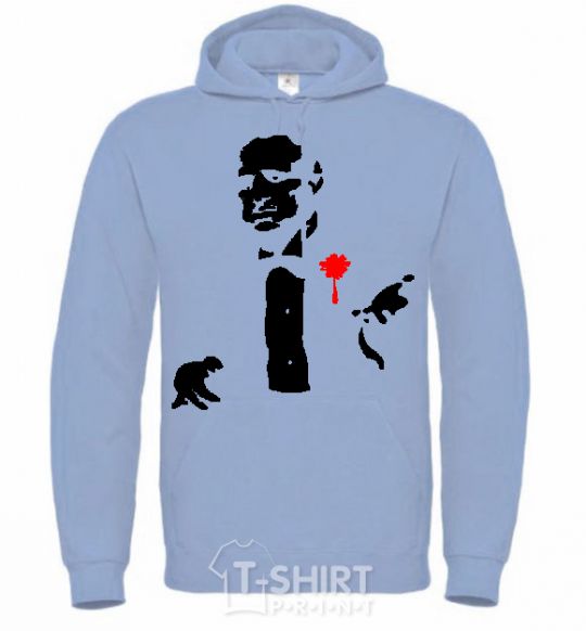 Men`s hoodie GOD FATHER sky-blue фото