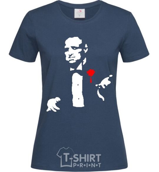 Women's T-shirt GOD FATHER navy-blue фото