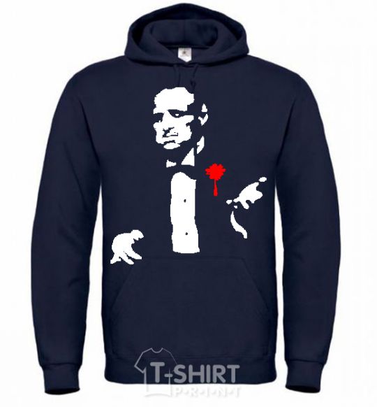 Men`s hoodie GOD FATHER navy-blue фото