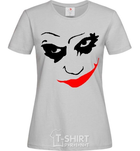 Women's T-shirt JOKER Smile grey фото