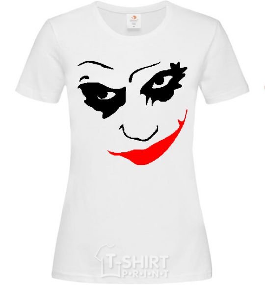 Women's T-shirt JOKER Smile White фото