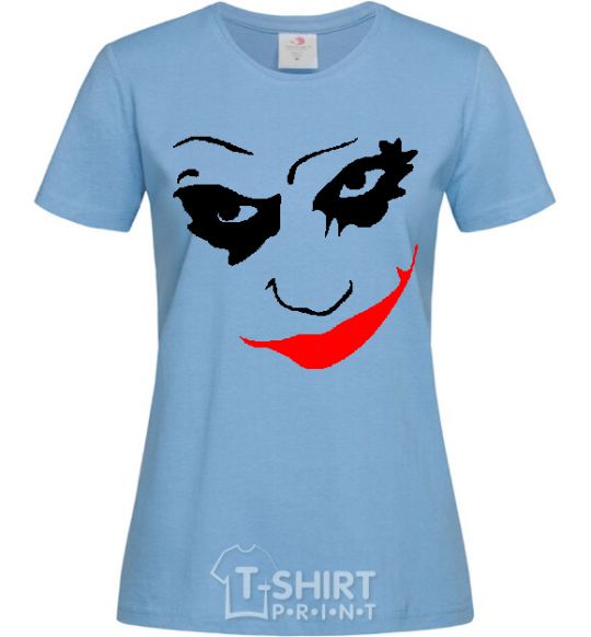 Women's T-shirt JOKER Smile sky-blue фото