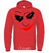 Men`s hoodie JOKER Smile bright-red фото