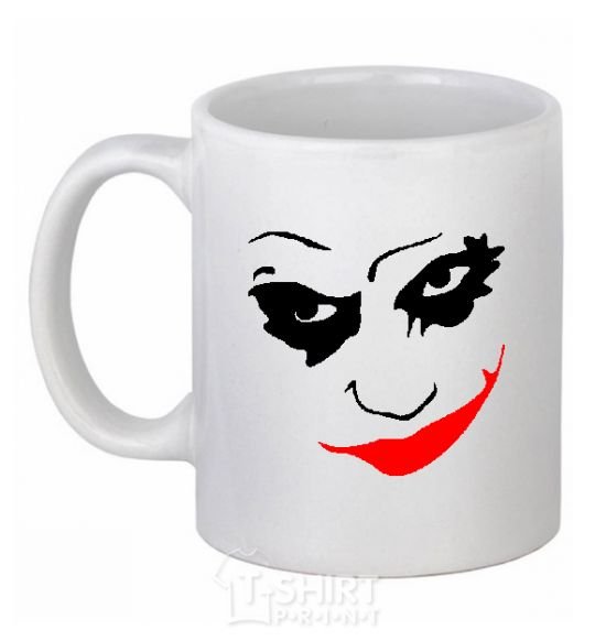 Ceramic mug JOKER Smile White фото