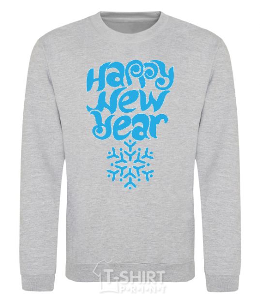 Sweatshirt HAPPY NEW YEAR SNOWFLAKE sport-grey фото