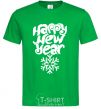 Men's T-Shirt HAPPY NEW YEAR SNOWFLAKE kelly-green фото