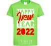 Kids T-shirt HAPPY NEW YEAR 2022 Inscription orchid-green фото