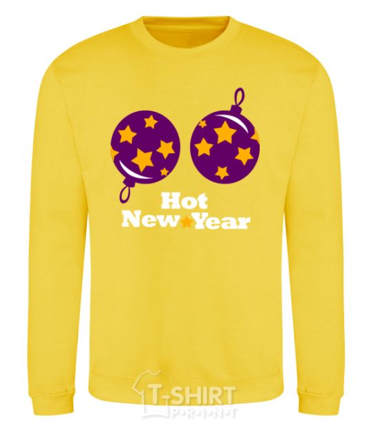 Sweatshirt HOT NEW YEAR yellow фото