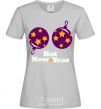 Women's T-shirt HOT NEW YEAR grey фото