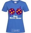 Women's T-shirt HOT NEW YEAR royal-blue фото