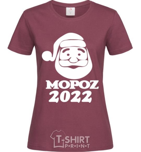 Women's T-shirt МОРОZ 2020 burgundy фото