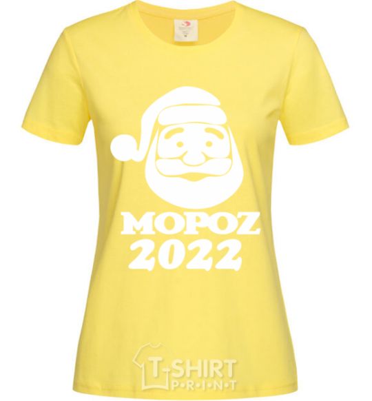 Women's T-shirt МОРОZ 2020 cornsilk фото