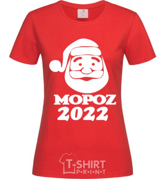 Women's T-shirt МОРОZ 2020 red фото