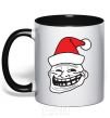 Mug with a colored handle TROLL MOROZ black фото