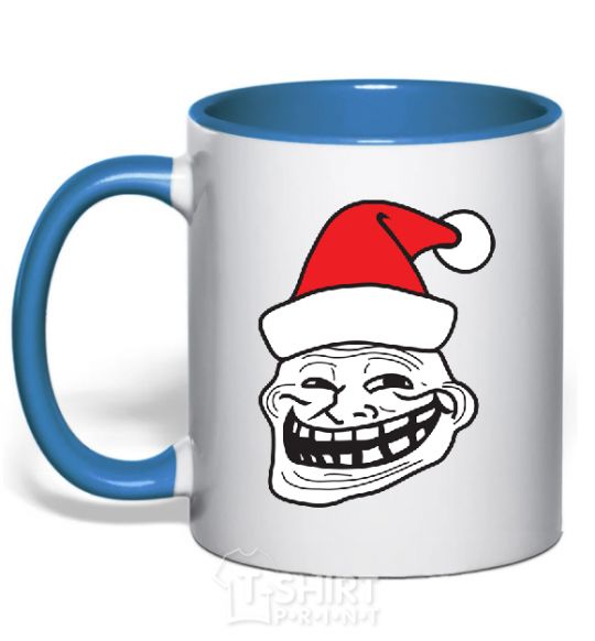 Mug with a colored handle TROLL MOROZ royal-blue фото