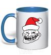 Mug with a colored handle TROLL MOROZ royal-blue фото