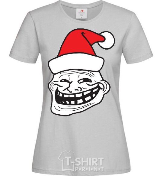 Women's T-shirt TROLL MOROZ grey фото