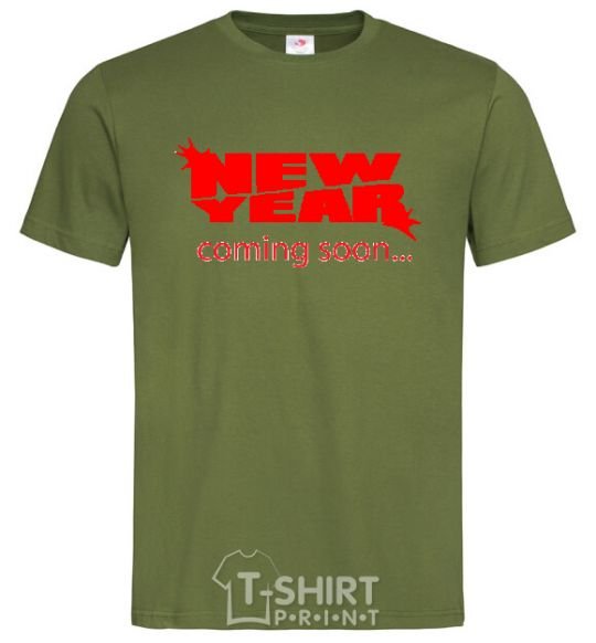 Men's T-Shirt NEW YEAR COMING SOON millennial-khaki фото