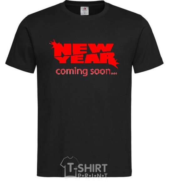 Men's T-Shirt NEW YEAR COMING SOON black фото