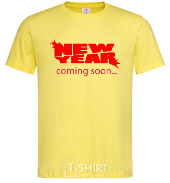 Men's T-Shirt NEW YEAR COMING SOON cornsilk фото