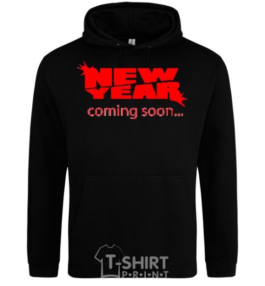 Men`s hoodie NEW YEAR COMING SOON black фото