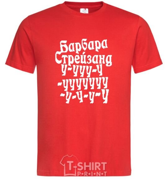 Men's T-Shirt BARBRA STREISAND red фото