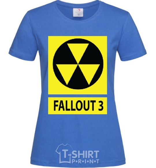 Women's T-shirt FALLOUT 3 Danger royal-blue фото