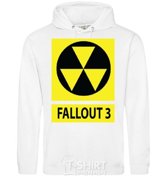 Men`s hoodie FALLOUT 3 Danger White фото