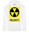 Men`s hoodie FALLOUT 3 Danger White фото