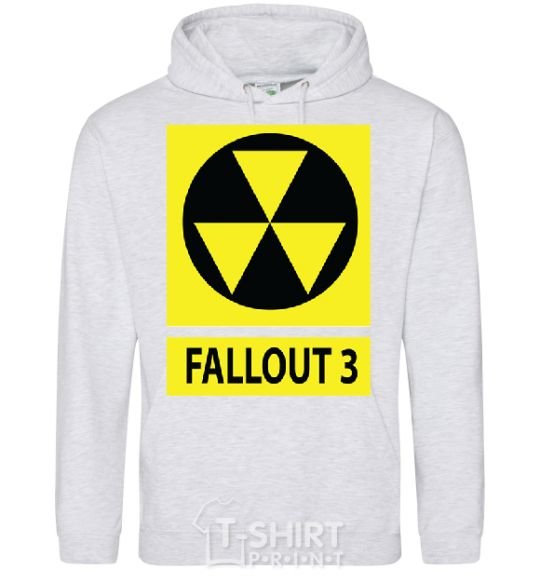 Men`s hoodie FALLOUT 3 Danger sport-grey фото