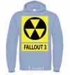 Men`s hoodie FALLOUT 3 Danger sky-blue фото