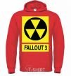 Men`s hoodie FALLOUT 3 Danger bright-red фото