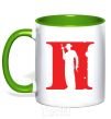 Mug with a colored handle CALL OF DUTY 2 kelly-green фото