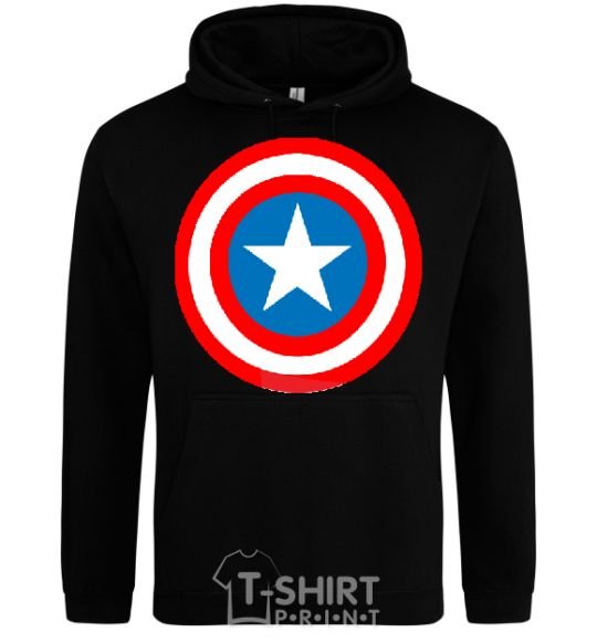 Men`s hoodie ЩИТ КАПИТАНА АМЕРИКИ black фото