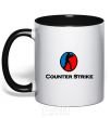 Mug with a colored handle COUNTER STRIKE black фото