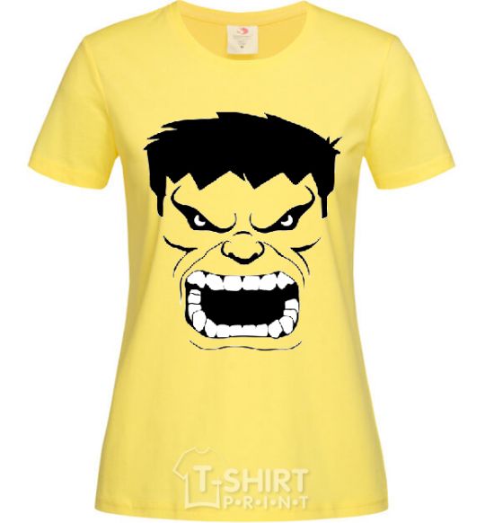 Women's T-shirt Angry Hulk cornsilk фото