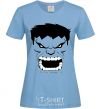 Women's T-shirt Angry Hulk sky-blue фото