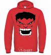 Men`s hoodie Angry Hulk bright-red фото