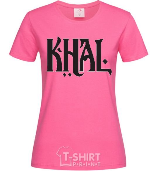 Женская футболка KHAL Ярко-розовый фото
