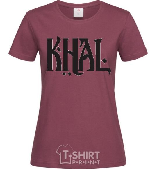 Women's T-shirt KHAL burgundy фото